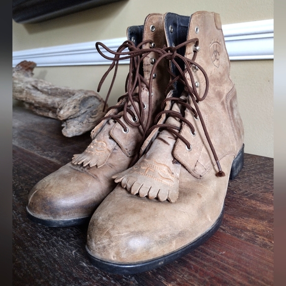 Ariat Shoes - Ariat Tan Heritage Lacer Boots Size 10